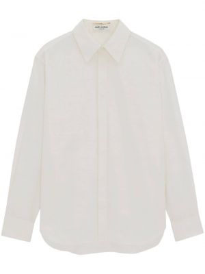 Памучна риза Saint Laurent бяло