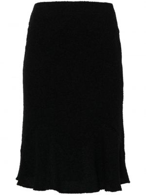 Pletená sukňa Christian Dior čierna