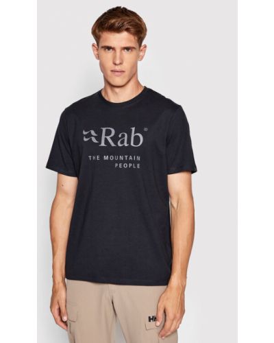 Rab Póló Stance Mountain QCB-39-BEL-L Fekete Regular Fit