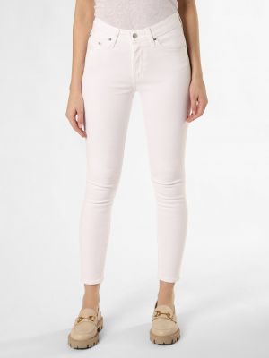 Jeansy skinny z wysoką talią slim fit bawełniane Levi's białe
