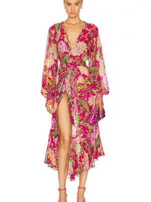 Платье Rococo Sand Chloe Cape With Belt, Fuchsia Pink