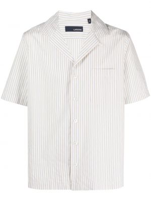 Chemise en coton à rayures Lardini blanc