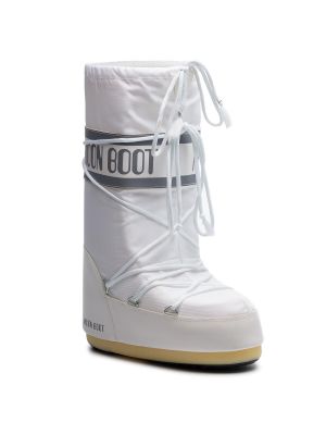 Bottes de neige en nylon en nylon Moon Boot blanc