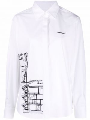 Biała koszula z printem Off-white