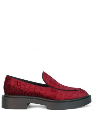 Fløyel loafers Giuseppe Zanotti rød