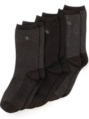 Твидовые носки Ralph Lauren черные