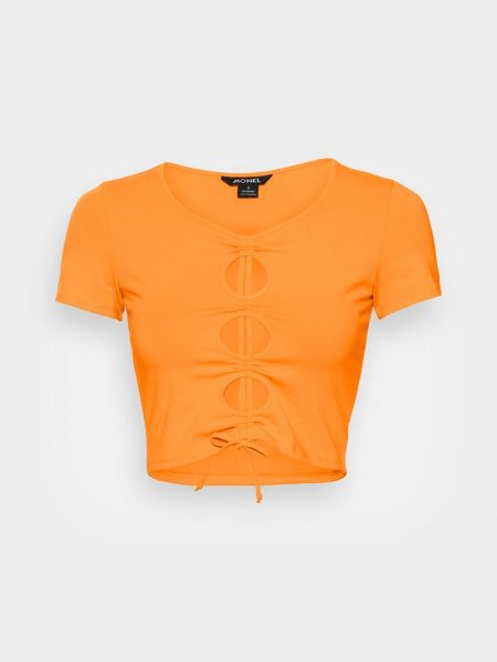 Koszulka z nadrukiem Monki pomarańczowa