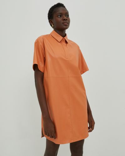 Мини рокля Edited оранжево