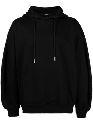 Pamučna hoodie s kapuljačom Songzio crna