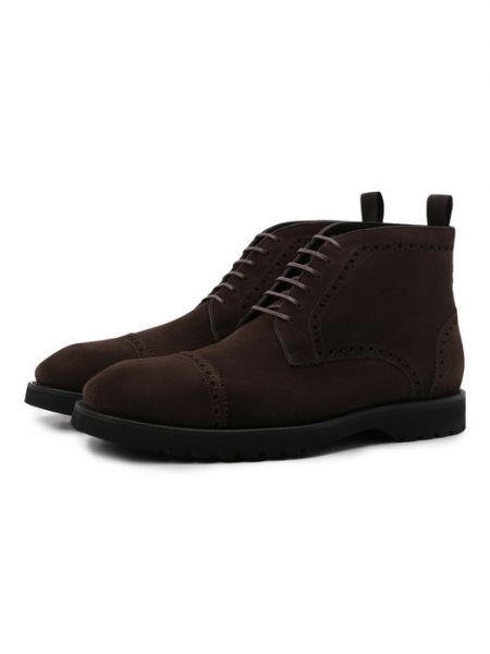 Замшевые ботинки Tom Ford коричневые