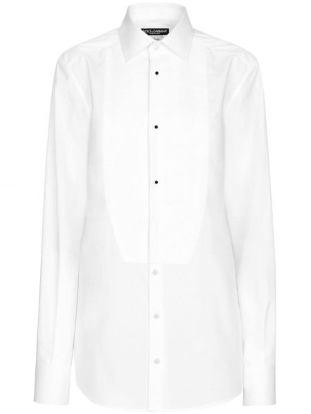 Chemise plissée Dolce & Gabbana blanc