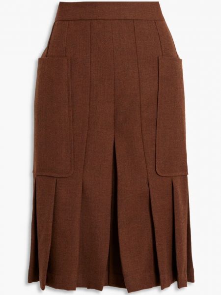 Меланжевые шорты Victoria Beckham коричневые