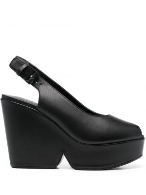 Полуотворени обувки с отворена пета Clergerie черно