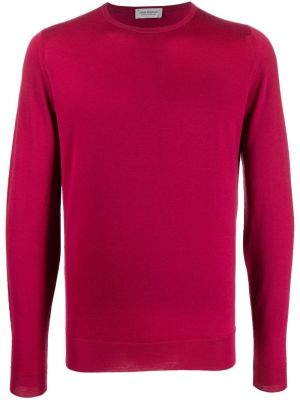 Pull en tricot col rond John Smedley rose