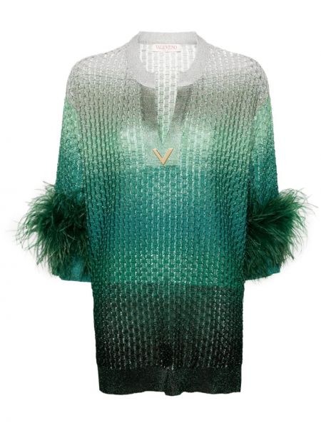 Koktejlové šaty Valentino Garavani zelené