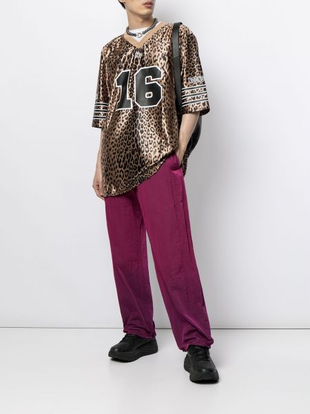 Camiseta con estampado leopardo Noon Goons dorado