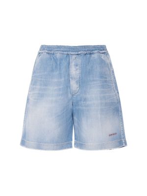 Shorts di jeans di cotone Dsquared2 blu