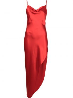 Vestido de cóctel asimétrico Fleur Du Mal rojo