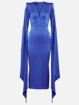 Платье миди из крепа Alex Perry синее
