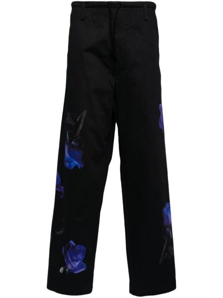 Памучни прав панталон с принт Yohji Yamamoto