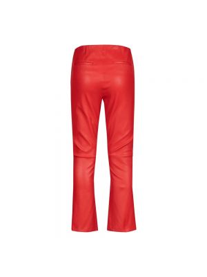 Pantalones de cuero Via Masini 80 rojo