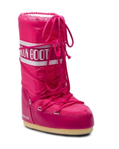 Cizme de zăpadă din nailon Moon Boot roz