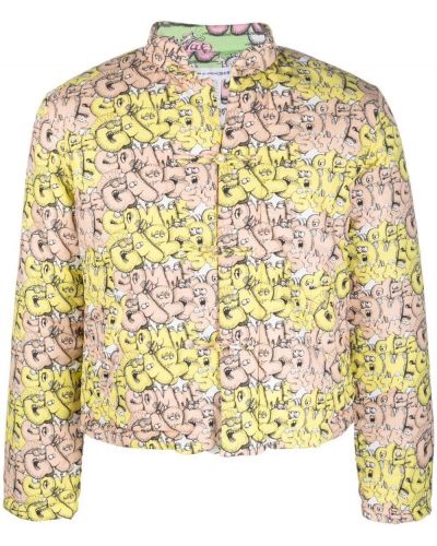 Πουπουλένιο μπουφάν με σχέδιο Comme Des Garçons Shirt κίτρινο