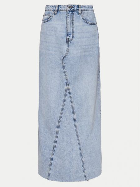 Priliehavá džínsová sukňa Gina Tricot modrá
