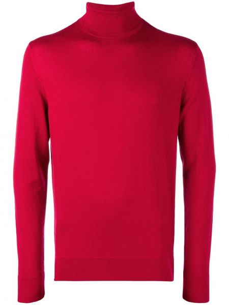 Jersey de cuello vuelto de tela jersey Calvin Klein rojo