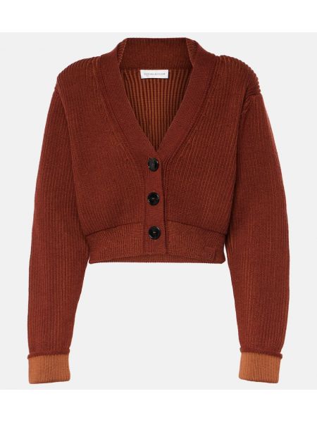 Cardigan de lână Victoria Beckham roșu