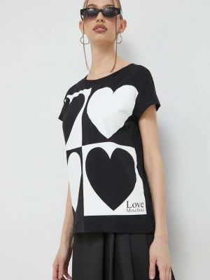 Love Moschino t-shirt női, fekete