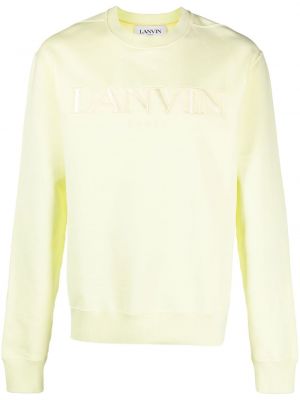 Sweatshirt med broderi Lanvin gul