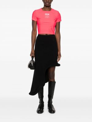 T-krekls ar apdruku Versace Jeans Couture rozā