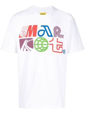 T-shirt con stampa Market bianco