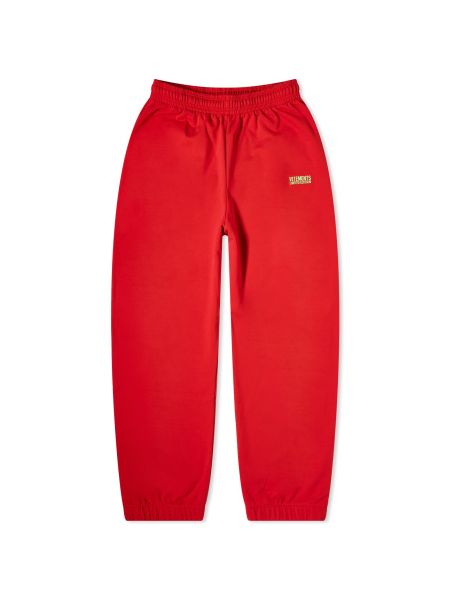 Спортивные штаны с вышивкой Vetements красные