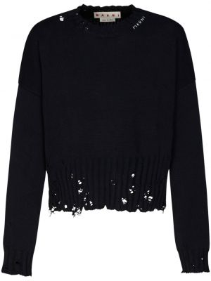 Vilnonis megztinis Marni juoda
