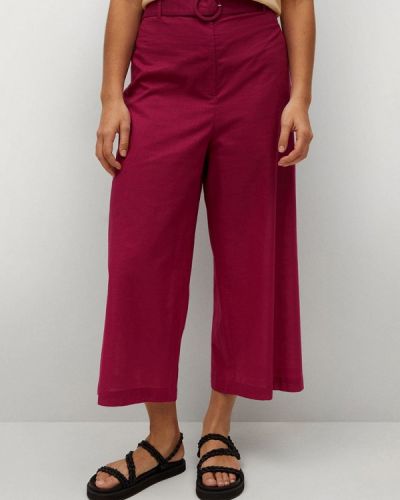 Бордовые брюки Violeta By Mango