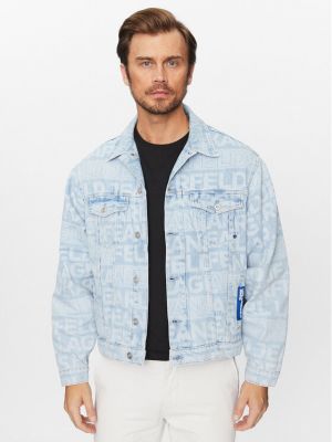 Priliehavá džínsová bunda Karl Lagerfeld Jeans modrá