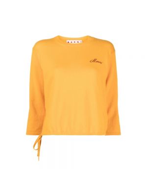 Sweatshirt mit rundem ausschnitt Marni orange