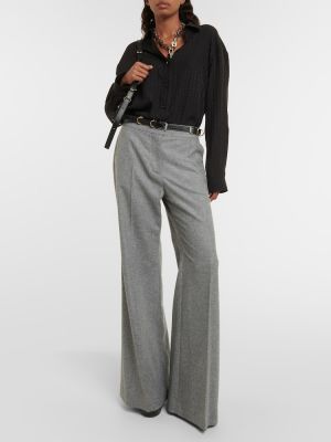 Volnene hlače Givenchy siva