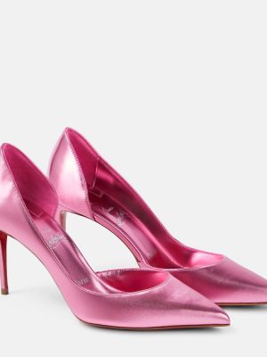 Pantofi cu toc din piele Christian Louboutin roz