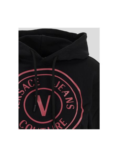 Sudadera con capucha de algodón Versace Jeans Couture negro