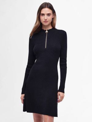Πλεκτή φόρεμα Barbour International μαύρο