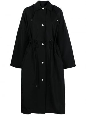 Παλτό με κουκούλα Toteme μαύρο