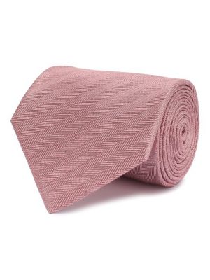 Шелковый галстук Brioni розовый