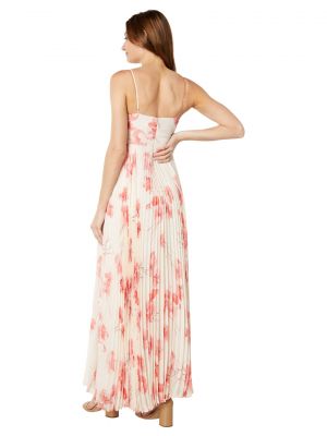 Платье с вырезом халтер с принтом Bcbgmaxazria розовое