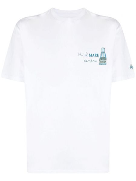 Μπλούζα με κέντημα Mc2 Saint Barth λευκό
