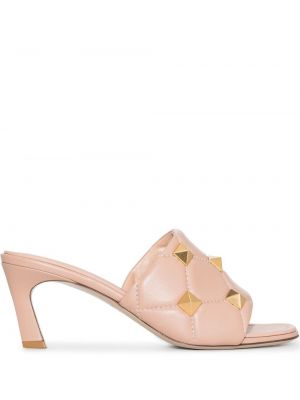 Lær mules Valentino Garavani rosa