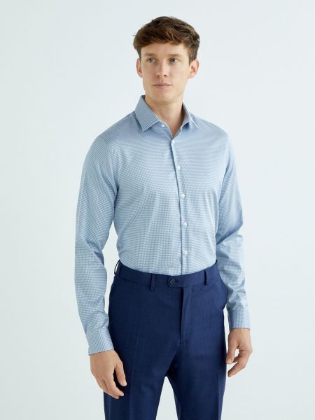 Camisa slim fit a cuadros Calvin Klein azul