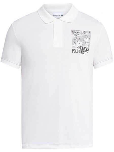 Polo majica s printom Lacoste bijela